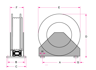 Dimensioned drawing BT 4024-B